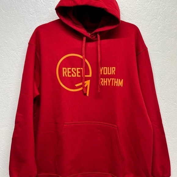 Men’s Hooded Sweatshirt ‘Reset Your Rhythm’ XL - Picture 6 of 10